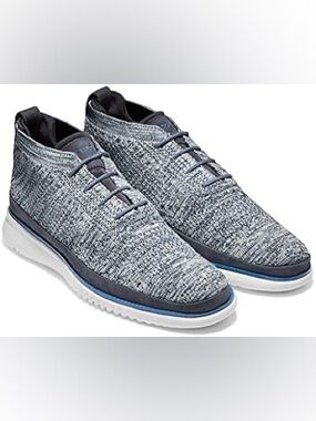 Cole Haan Men's Knit Casual Chukka Sneakers - Gray/Blue size 13